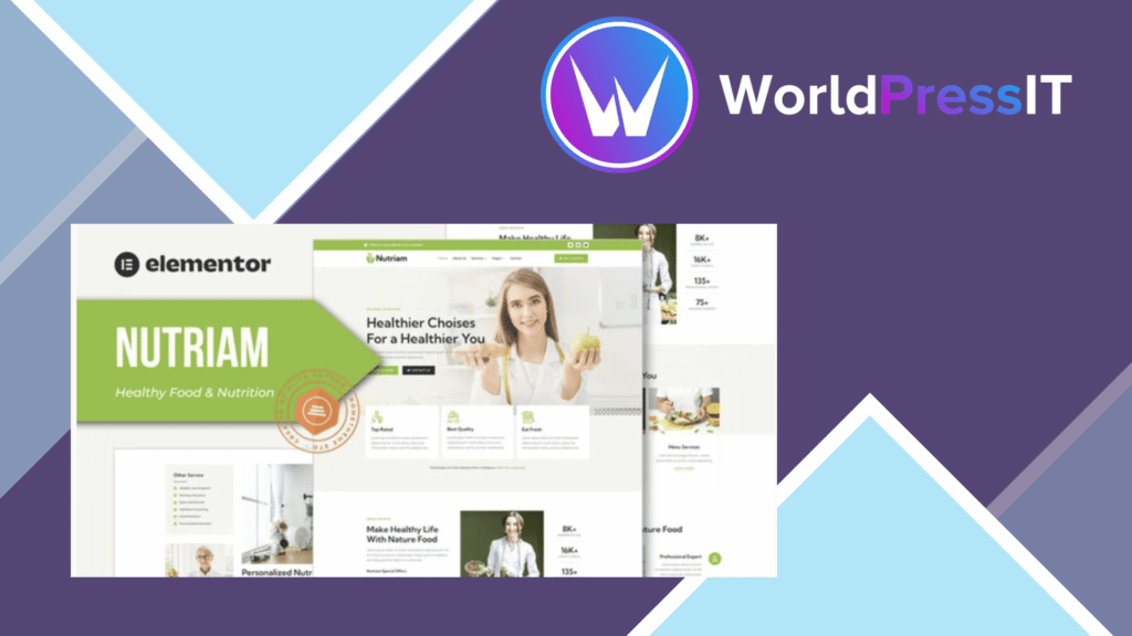Nutriam - Healthy Food and Nutrition Service Elementor Template Kit