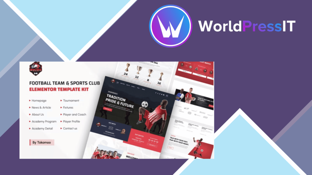 Wolves - Football Team and Sports Club Elementor Template Kit