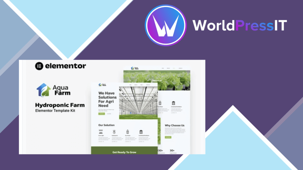 Aquafarm - Hydroponic Farm Elementor Template Kit