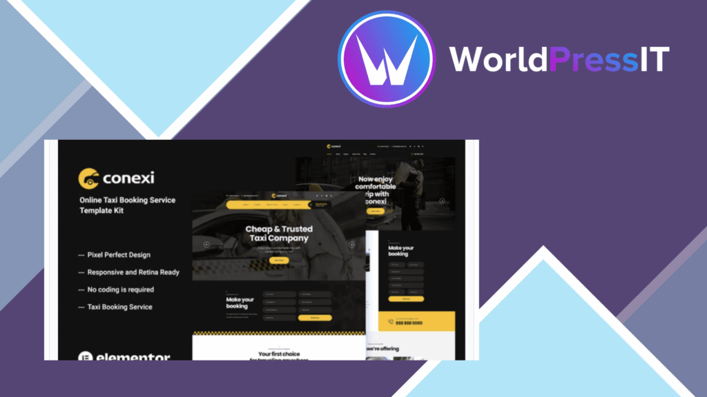 Conexi - Online Taxi Booking Service Template Kit