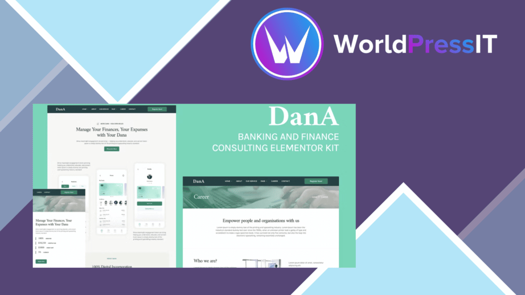 Dana - Banking and Finance Consulting Elementor Template Kit