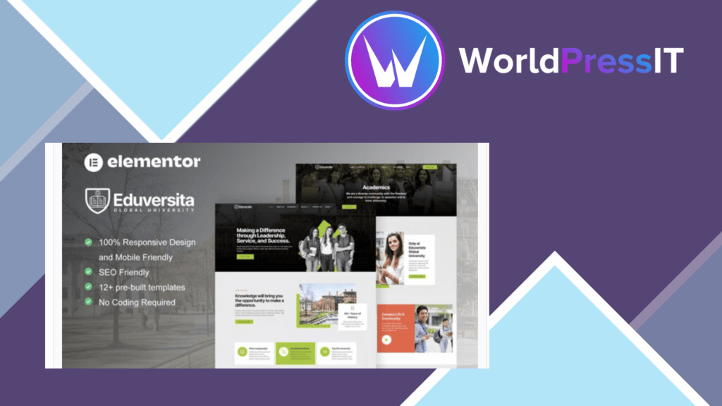 Eduversita - University and College Elementor Template Kit