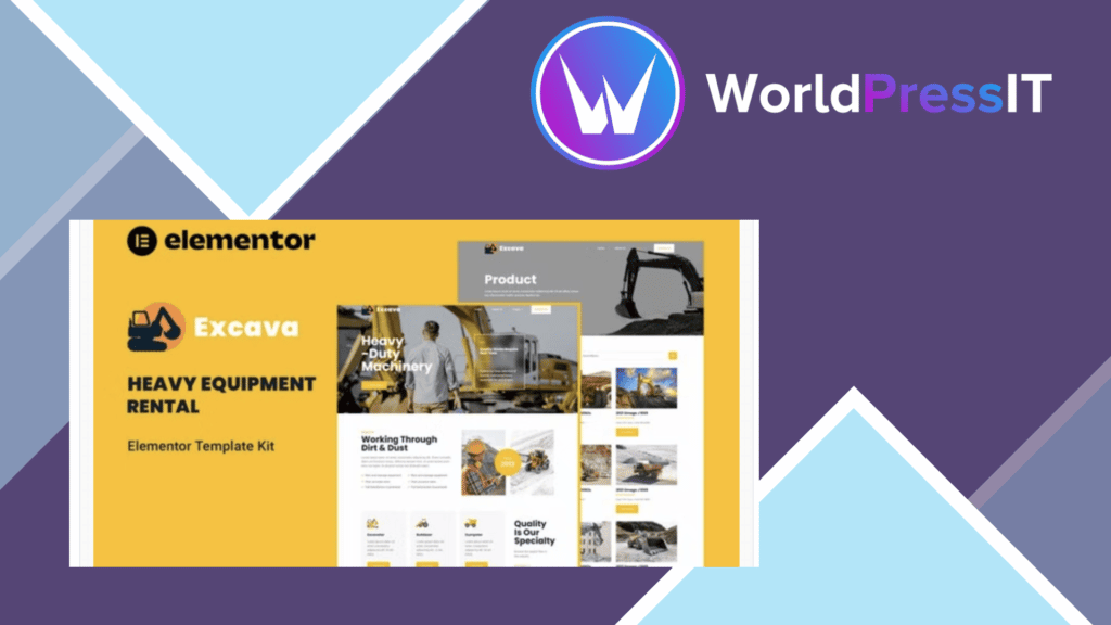 Excava - Heavy Equipment Rental Elementor Template Kit