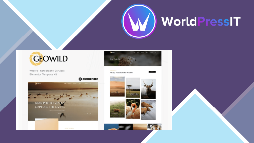 Geowild - Wildlife Photography Services Elementor Template Kit