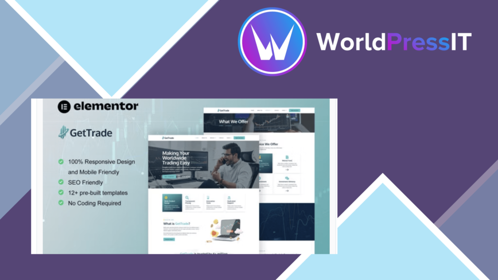GetTrade - Trading and Investment Elementor Template Kit