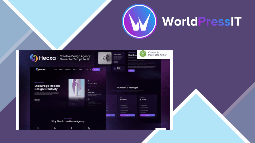 Hecxa – Creative Design Agency Elementor Template Kit