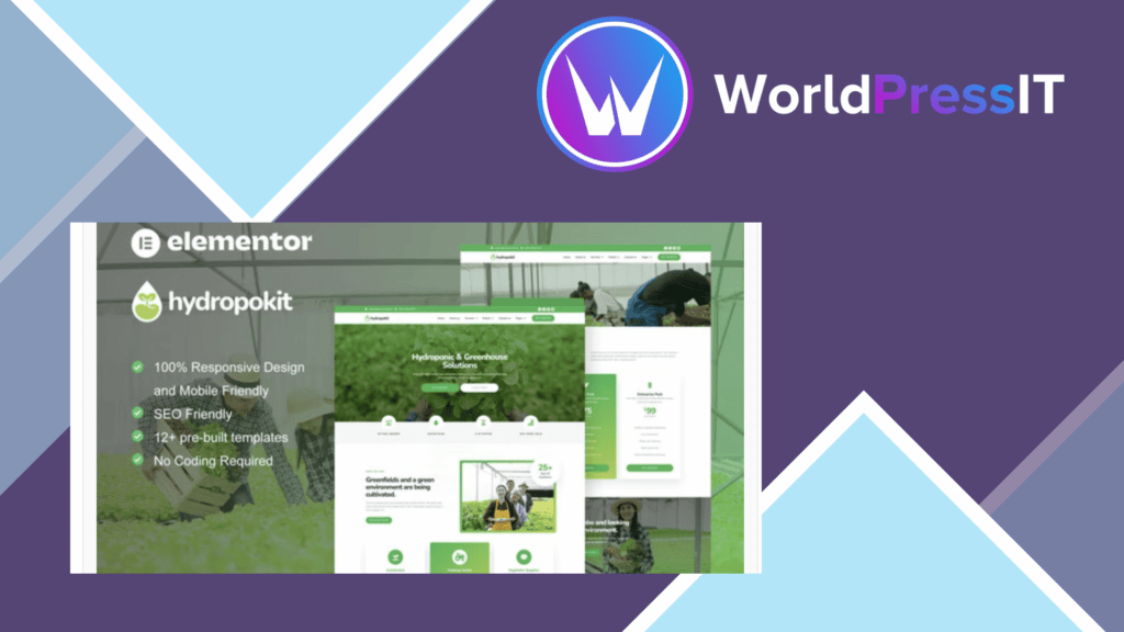 Hydropokit - Hydroponic and Agriculture Elementor Template Kit