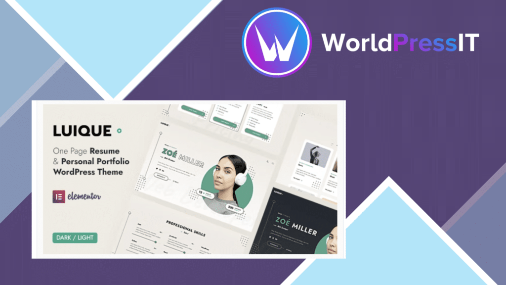 Luique - Personal Portfolio WordPress Theme