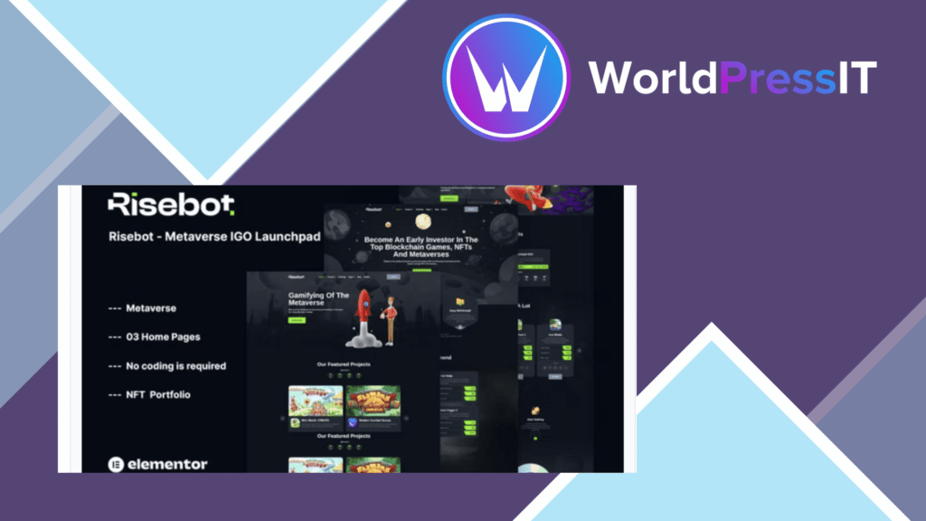 Risebot - Metaverse IGO Launchpad Elementor Template Kit