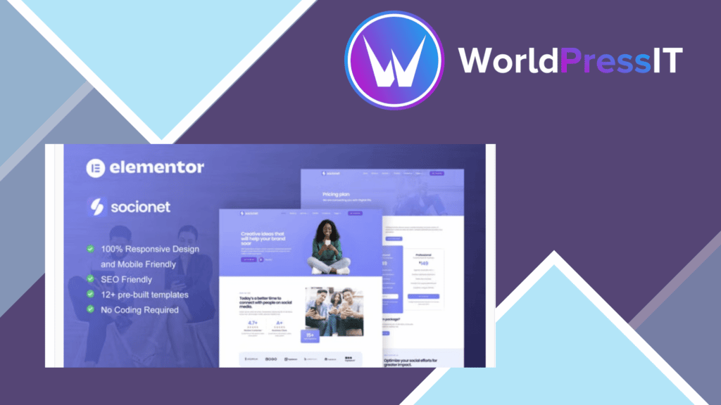 Socionet - Social Media Marketing Agency Elementor Template Kit