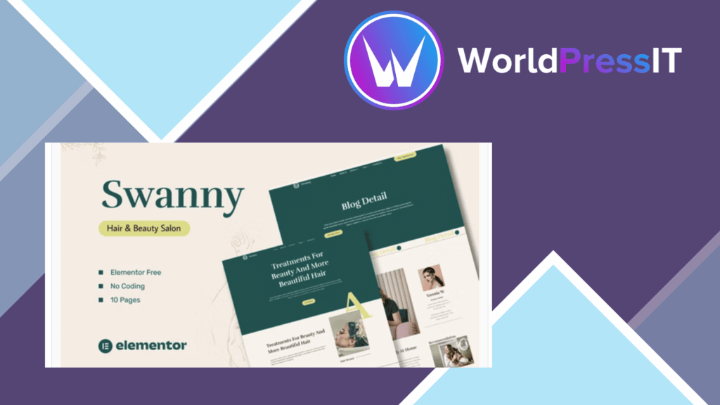 Swanny - Hair and Beauty Salon Elementor Template Kit