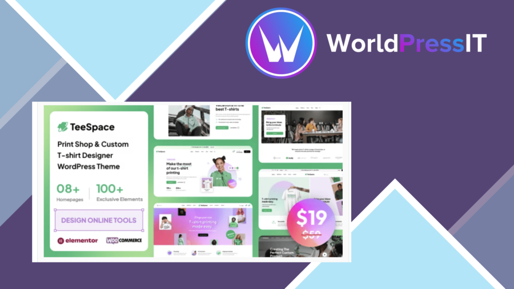 TeeSpace - Print Custom T-shirt Designer WordPress theme