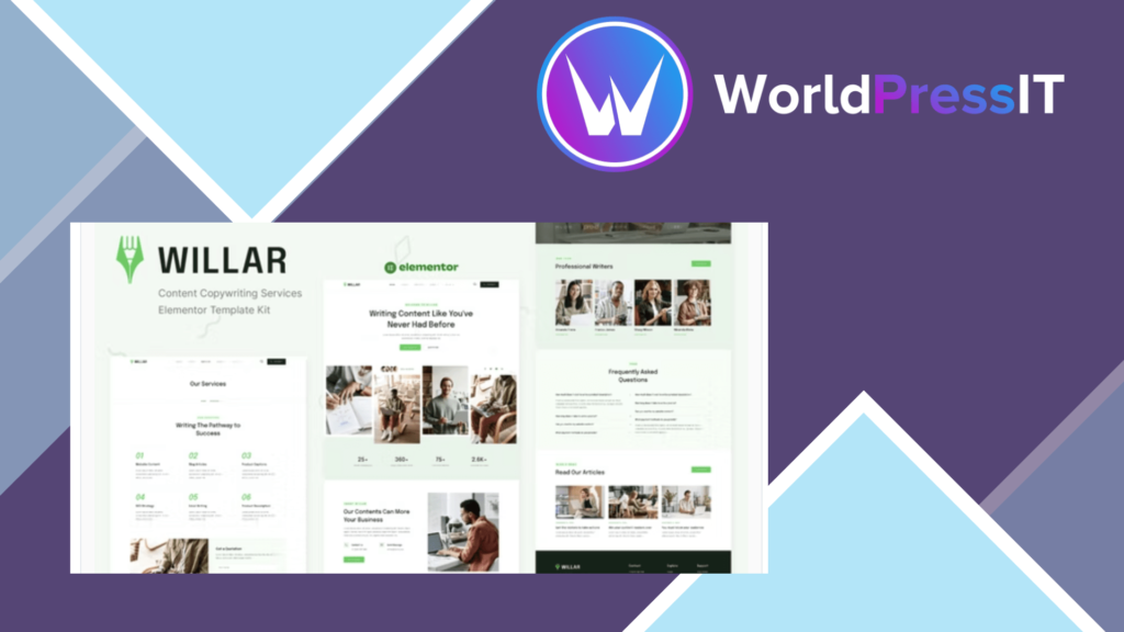 Willar - Content Copywriting Services Elementor Template Kit