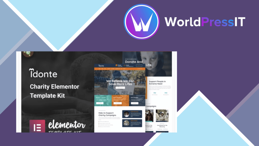 iDonte - Charity Non-Profit Elementor Template Kit