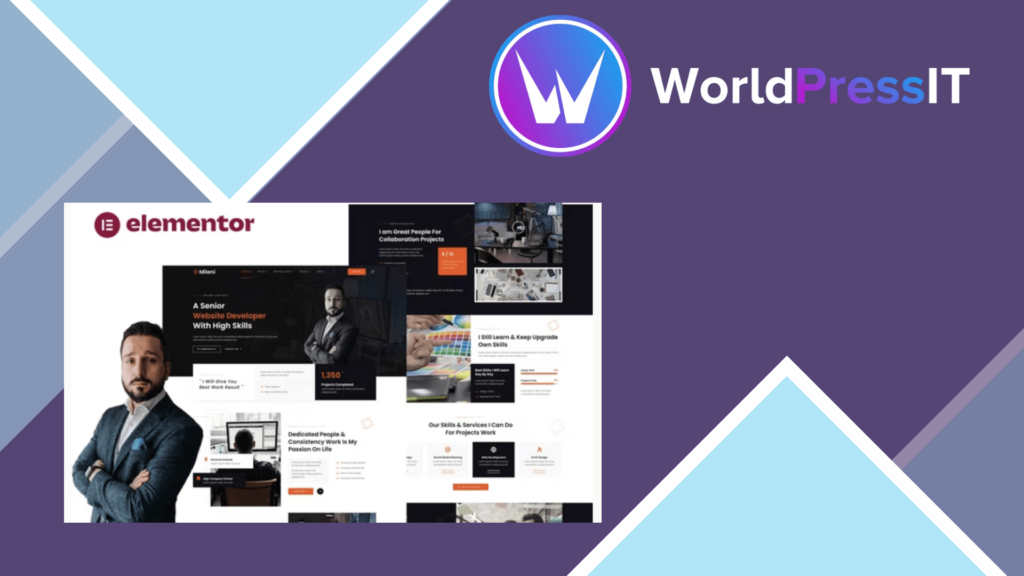 Mileni - Personal Freelancer and Portfolio Showcase Elementor Pro Template Kit