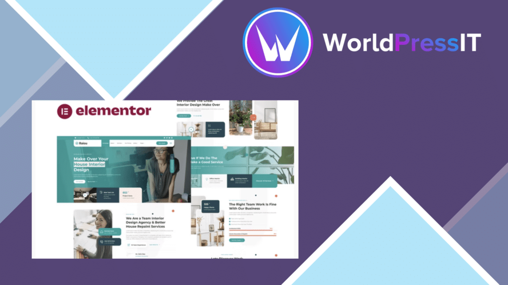 Raiou - Home Interior Design Elementor Template Kit