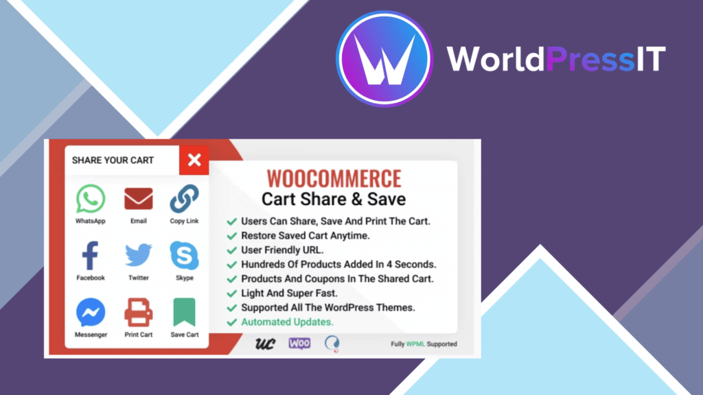WooCommerce Cart Share and Save