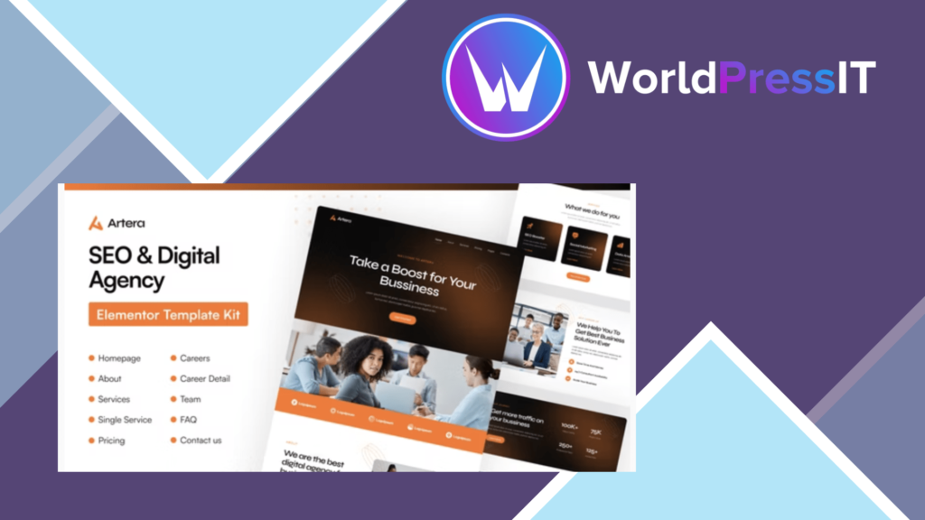 Artera - SEO and Digital Agency Elementor Pro Template Kit