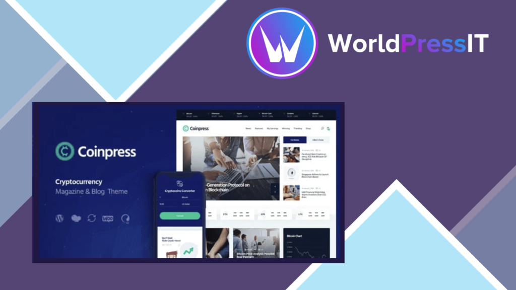 Coinpress - ICO Cryptocurrency Magazine and Blog WordPress Theme