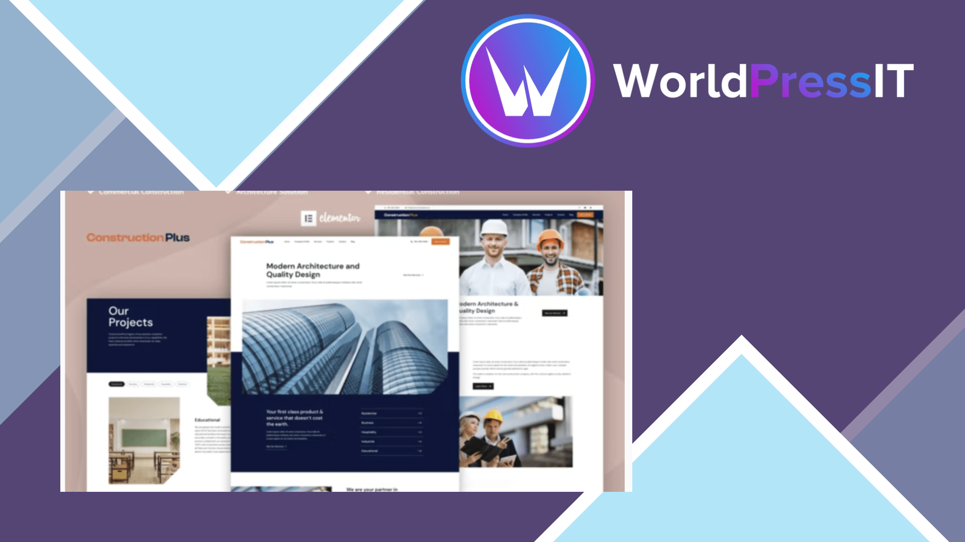 Construction Plus - Construction Elementor Template Kit - WorldPress IT