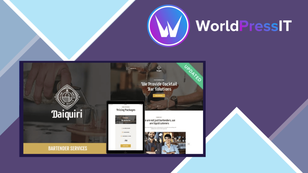 Daiquiri - Bartender Services and Catering Cocktail WordPress Theme
