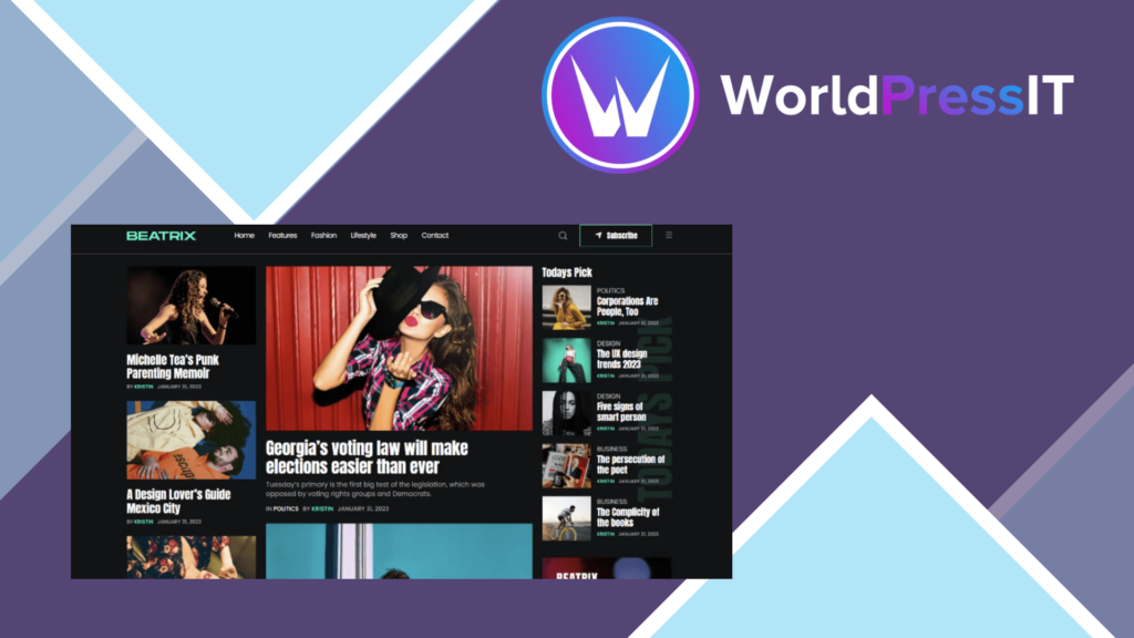 Beatrix – Modern Magazine WordPress Theme