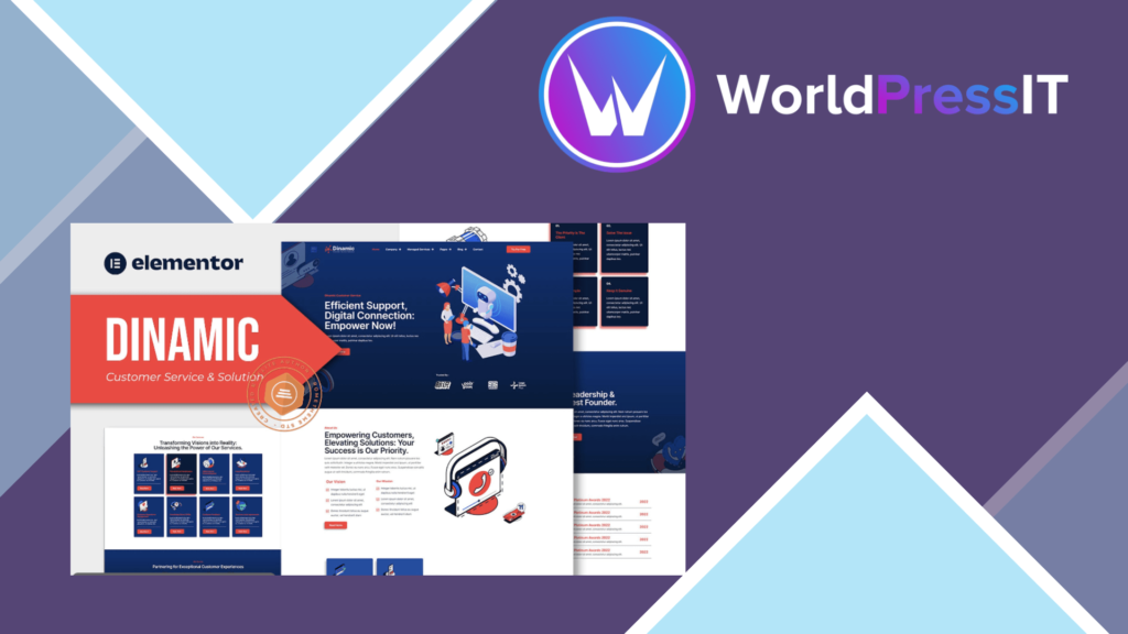 Dinamic – Customer Service and Solution Elementor Pro Template Kit