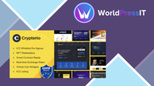 Crypterio - NFT and Crypto Landing Page WordPress Theme