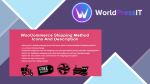 WooCommerce Shipping Icons And Description