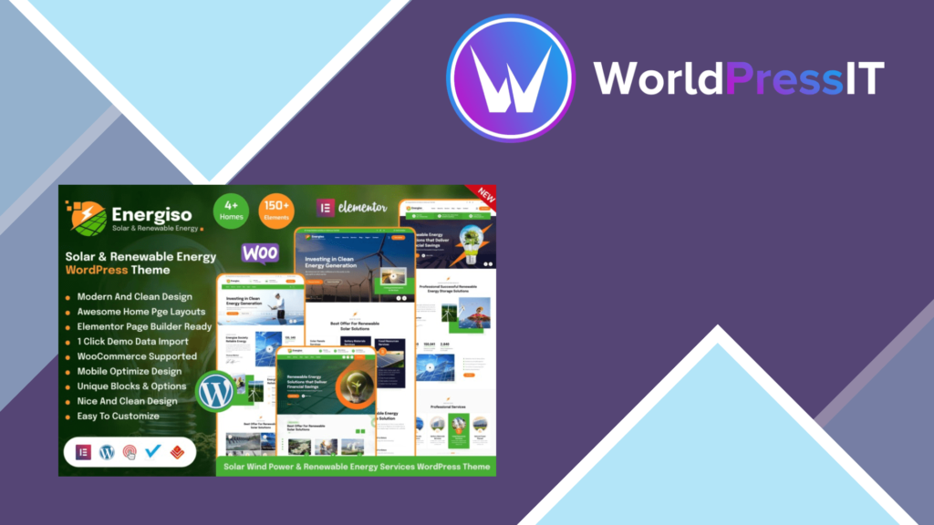 Energiso – Solar and Energy WordPress Theme