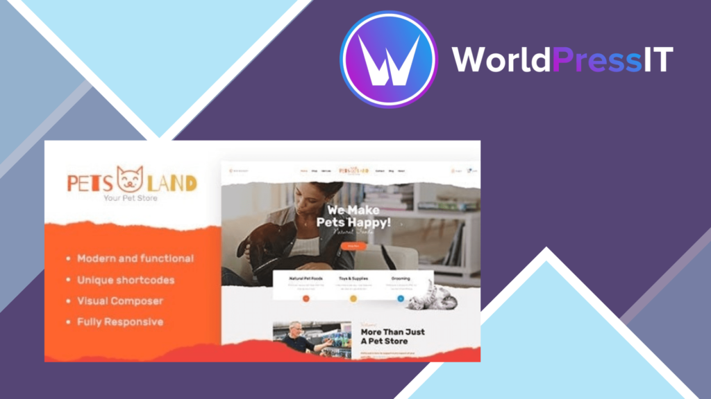 Pets Land | Domestic Animals Shop and Veterinary WordPress Theme