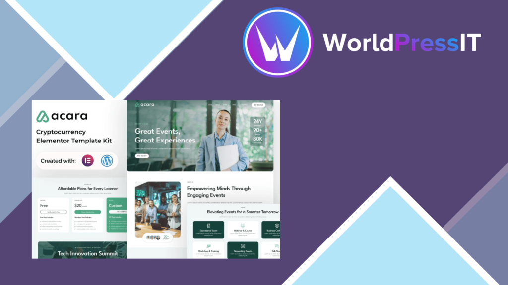 Acara – Event and Conference Elementor Template Kit