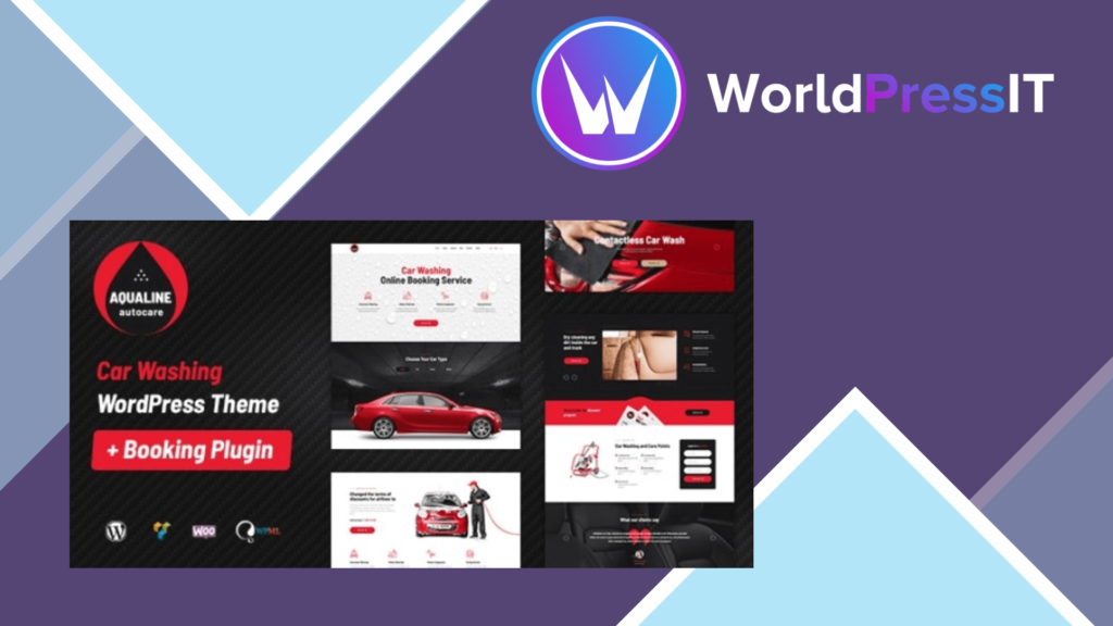 Aqualine - Car Washing Service with Booking System WordPress Theme