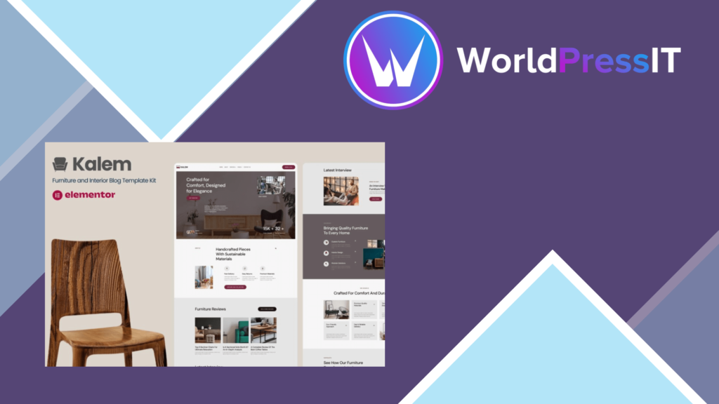 Kalem – Furniture and Interior Design Blog Elementor Template Kit