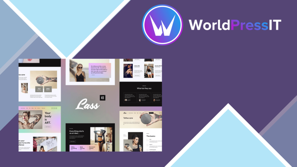 Lass – Tattoo Artist and Piercing Studio Elementor Template Kit