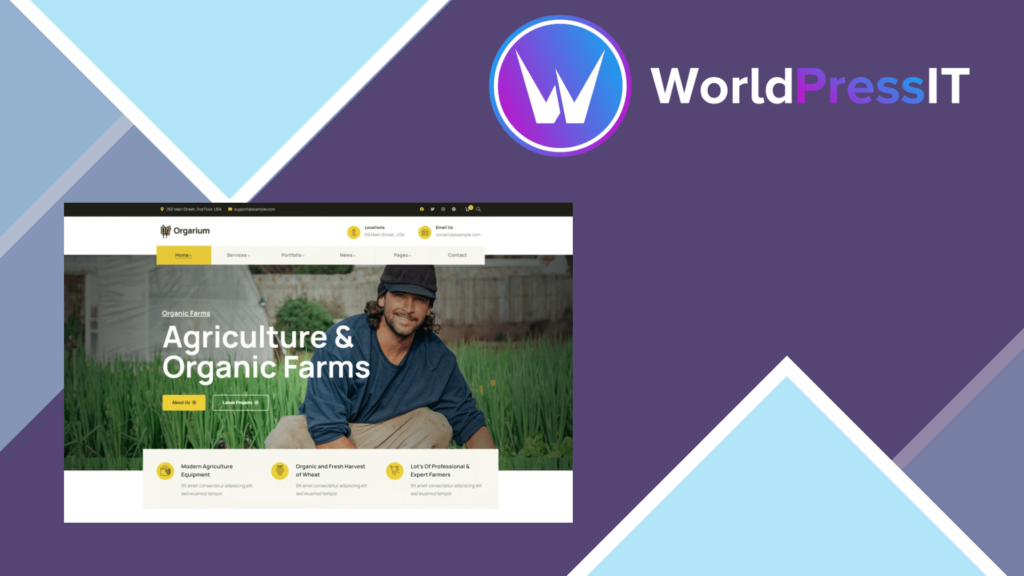 Orgarium – Agriculture and Organic WordPress Theme