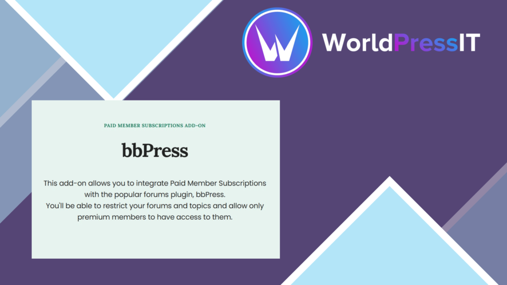 Paid Member Subscriptions bbPress