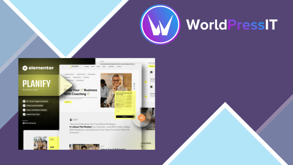 Planify – Business Coaches Elementor Template KitLatest Planify – Business Coaches Elementor Template Kit