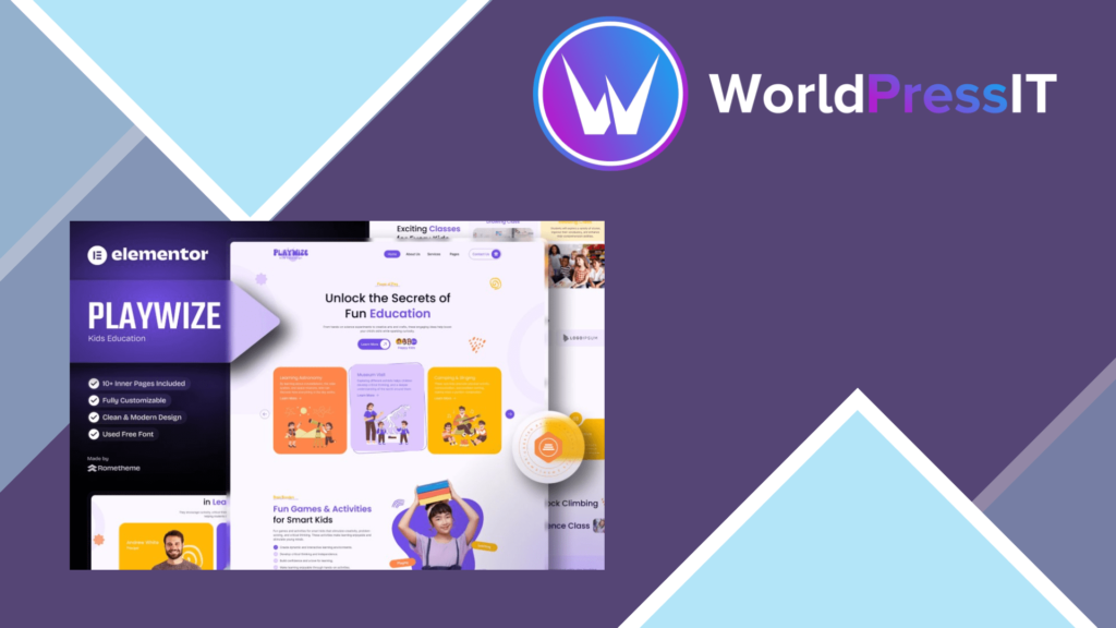 Playwize – Kids Education Elementor Template Kit