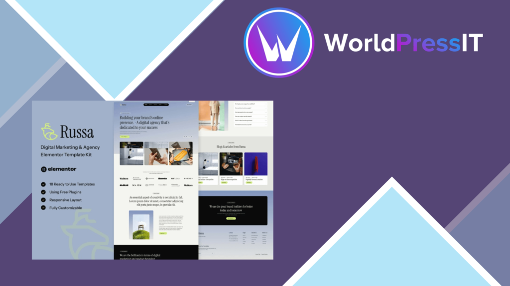 Russa – Digital Marketing and Agency Elementor Template Kit