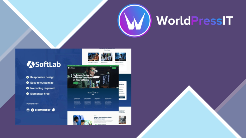 SoftLab – Technology and Software SaaS Elementor Pro Template Kit