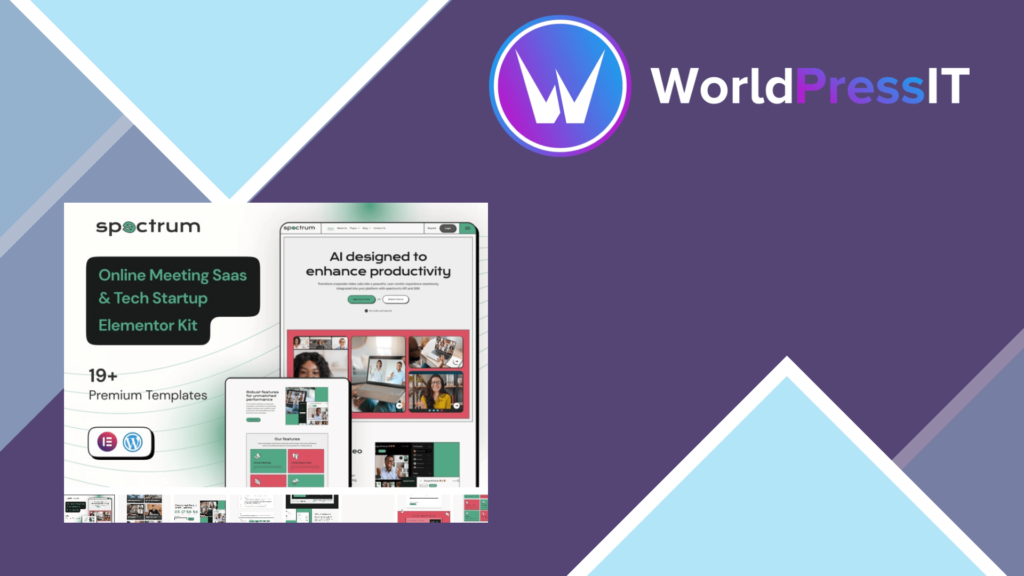 Spectrum – Online Meeting Saas Elementor Pro Template Kit