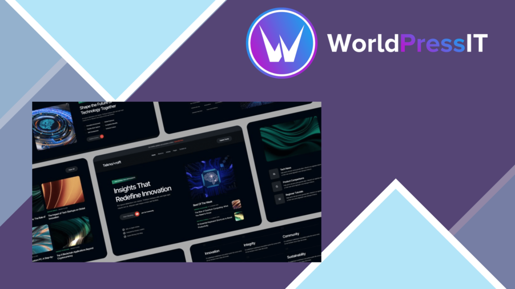 Teknocraft – Dark Theme Technology Blog Template Kit