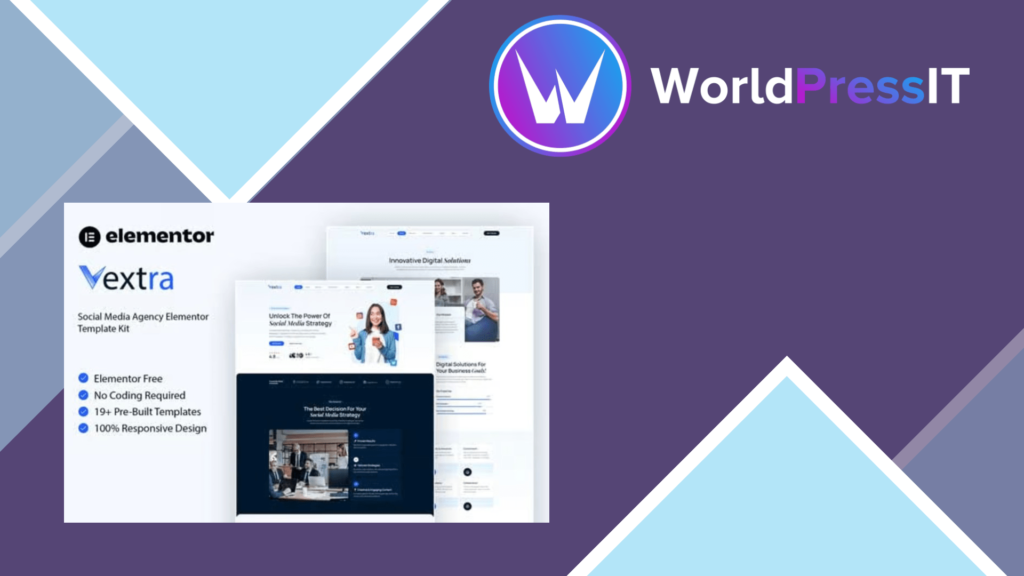 Vextra – Social Media Agency Elementor Template Kit