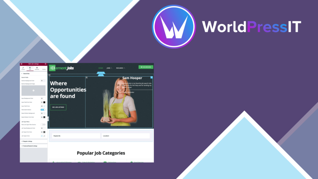 WP Job Manager Elementor Connector