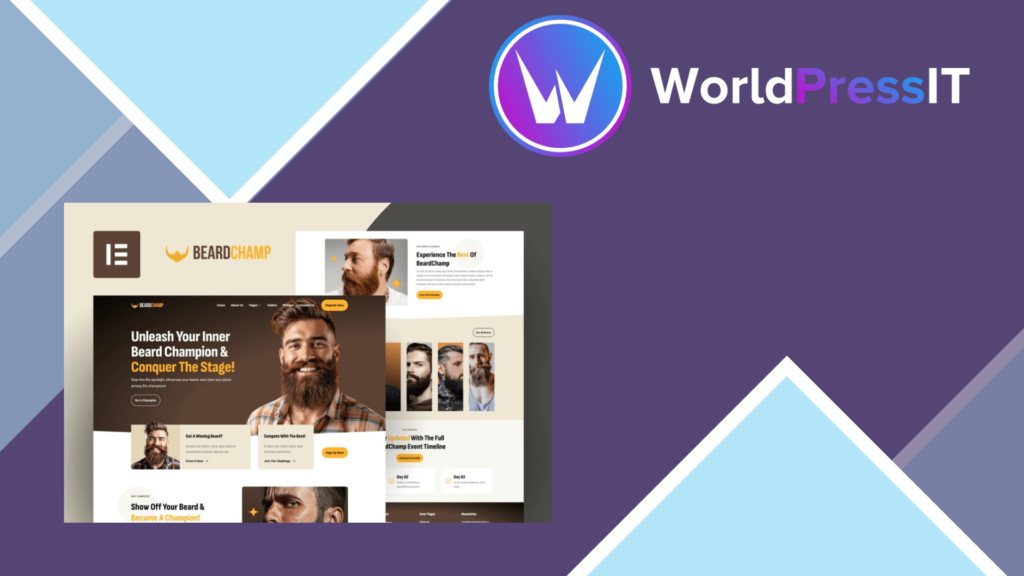 BeardChamp – Beard and Mustache Competition Elementor Template Kit