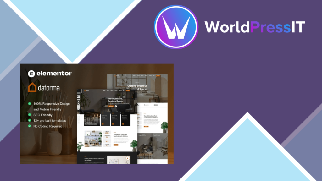 Daforma – Interior Design Service Elementor Pro Template Kit