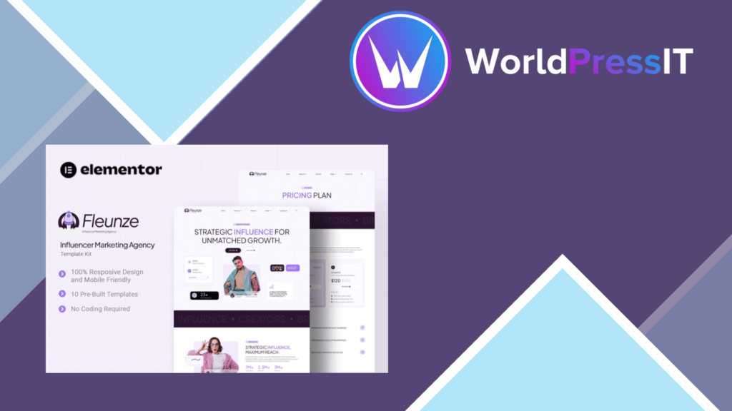 Fleunze – Influencer Marketing Agency Elementor Template Kit