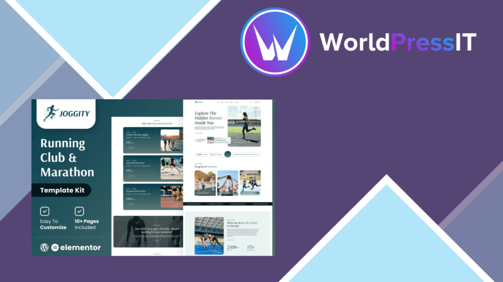 Joggity – Marathon Race and Running Elementor Template Kit