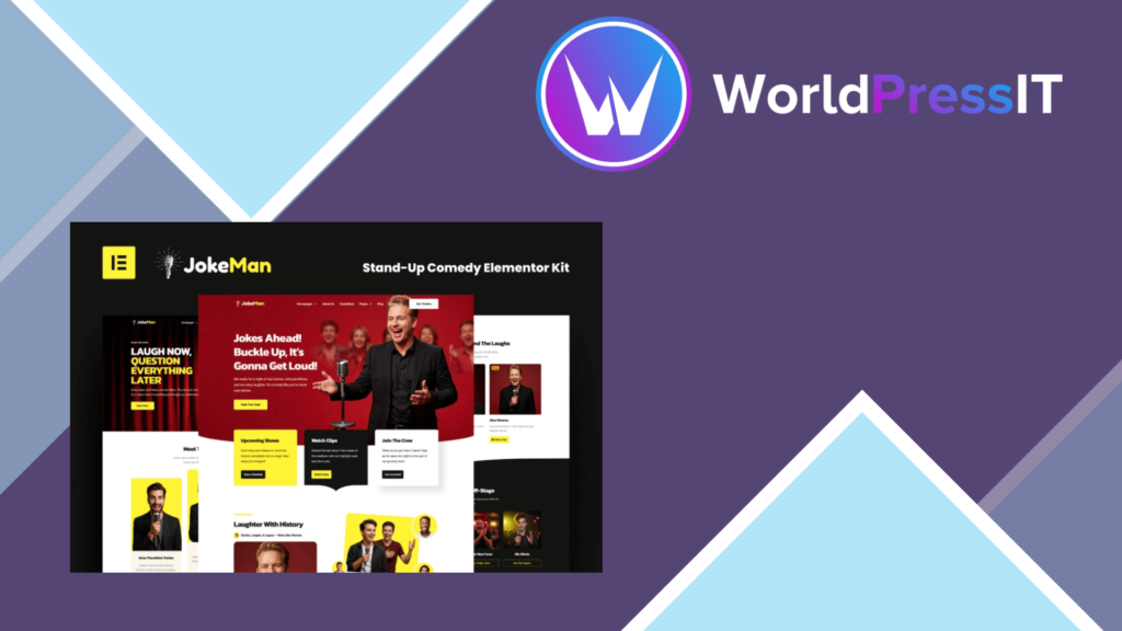 JokeMan – Stand-Up Comedy Elementor Pro Template Kit